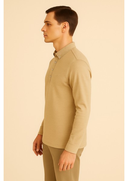 Erkek Yarım Pat Düğmeli Gömlek