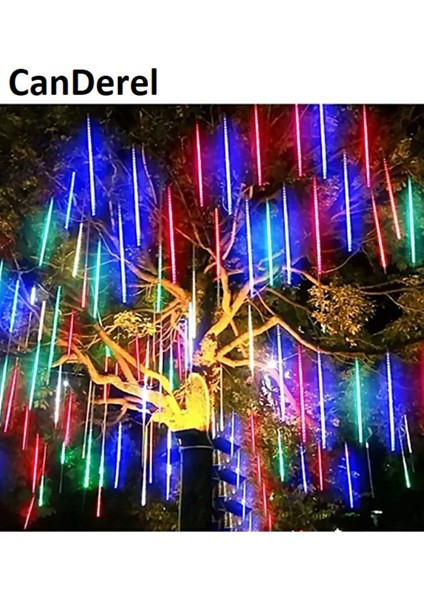 8li Kayan Meteor LED Işık Renkli Bahçe Ev Dekor Ağaç Süsleme Kayan Işıklar indirimleri