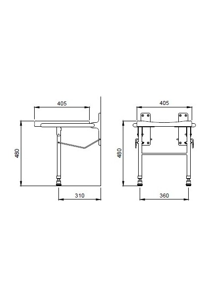 Bocchi Duş Oturağı, Engelliler -Yaşlılar Için CC-DRV-004 modelleri
