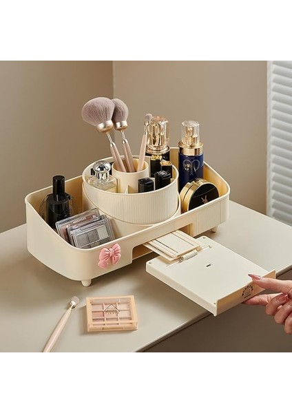 Aydınlatmalı Aynalı Döndürülebilir Makyaj Düzenleyici