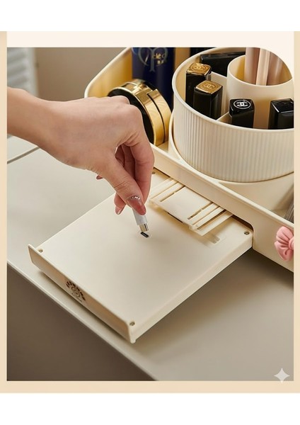 Aydınlatmalı Aynalı Döndürülebilir Makyaj Düzenleyici