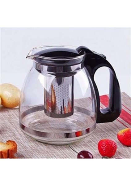 Isıya Dayanıklı Cam Demlik – 1500 Ml, Paslanmaz Çelik Süzgeçli fiyatları