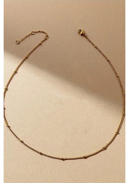 Tasarım Çelik Topçuk Uzun Zarif Şık Zincir Model Trend Kolye Gold modelleri