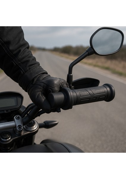 Isıtmalı Motosiklet Elcik – Sensörlü, Su Geçirmez, 2.2 cm Gidon Uyumlu Kauçuk Isıtıcı El Tutacağı