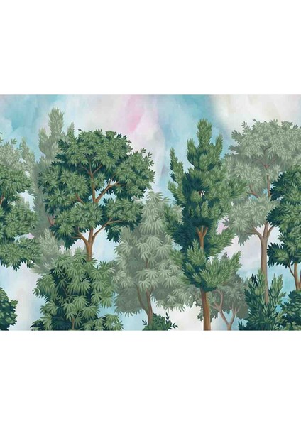 Vintage Orman Desenli Isı ve Ses Yalıtımlı Tekstil Duvar Kağıdı fiyatları