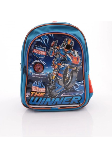 Motorcycle 2 Bölmeli Ilkokul Çantası – Dayanıklı ve Kullanımı Rahat