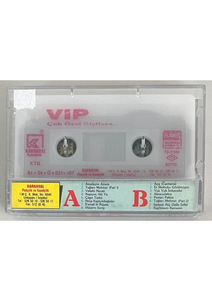 Grup Vitamin Çok Özel Kişilere Kaset (Orijinal Dönem Baskı Kaset) fiyatları