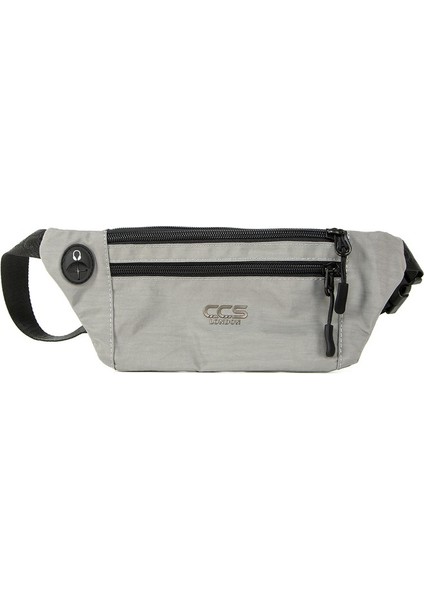 Her An Her Yerde Su Geçirmez Ince Tasarımlı Hem Bel Hem Göğüs Çantası Gri