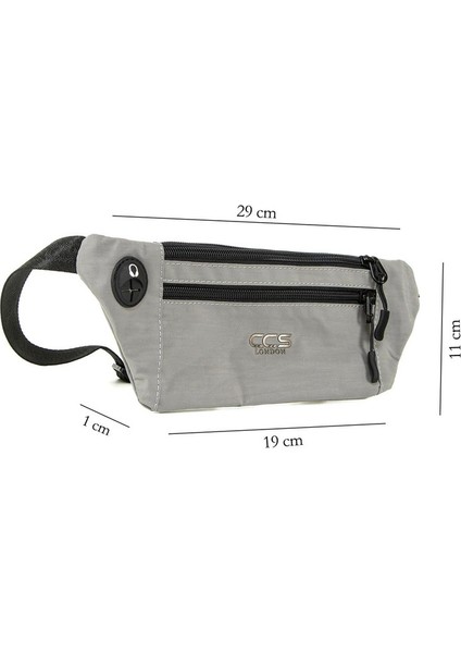 Her An Her Yerde Su Geçirmez Ince Tasarımlı Hem Bel Hem Göğüs Çantası Gri fiyatları