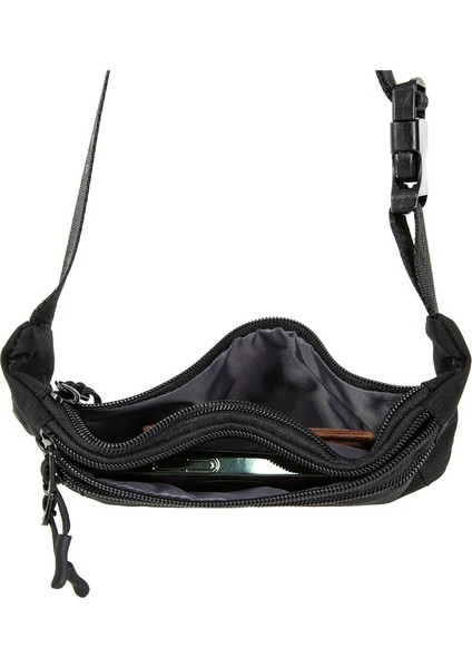 Her An Her Yerde Su Geçirmez Ince Tasarımlı Hem Bel Hem Göğüs Çantası Gri