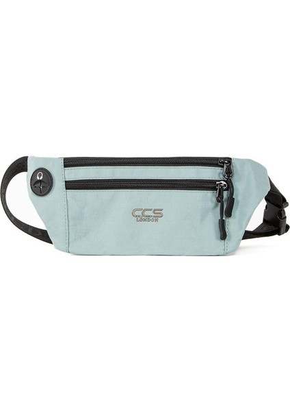 Her An Her Yerde Su Geçirmez Ince Tasarımlı Hem Bel Hem Göğüs Çantası Buz Mavisi