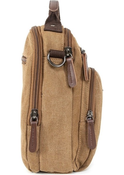 Kanvas El Omuz Çantası Ile Pratik Kullanım Kahverengi modelleri