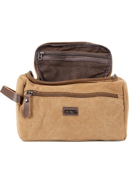 Şıklıkta Sınır Tanımayan Çanta Su Geçirmez Kanvas Kumaş Traş Ve Makyaj El Çantası Gri