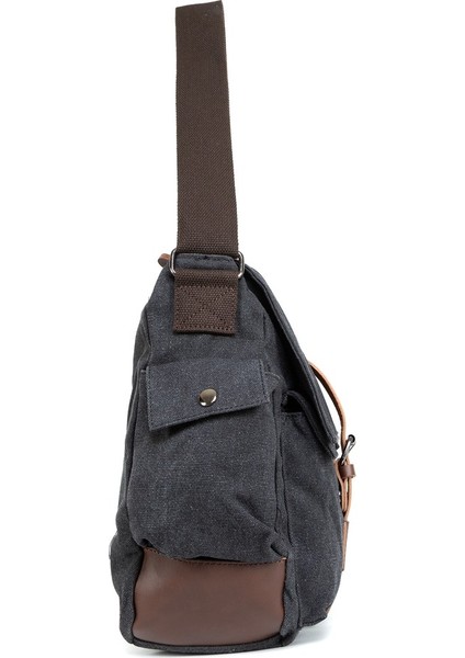 Pratik Kullanımın Adı Su Geçirmez Ve Çok Fonksiyonlu 15,6 İnc Laptop Bölmeli Postacı Çantası Siyah modelleri