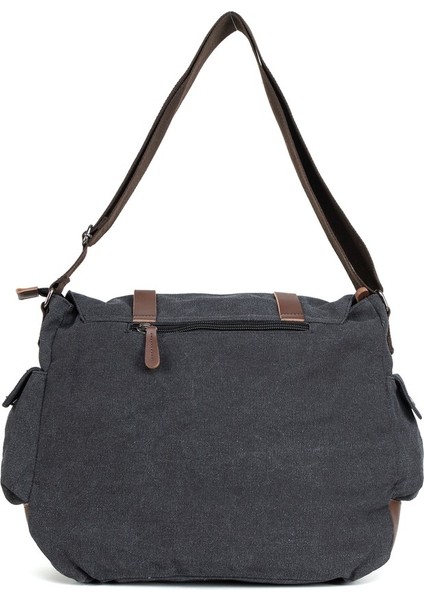 Pratik Kullanımın Adı Su Geçirmez Ve Çok Fonksiyonlu 15,6 İnc Laptop Bölmeli Postacı Çantası Siyah fırsatları