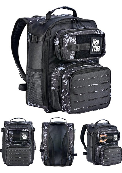 Proaji Back Pack Black Camo Balıkçı Sırt Çantası