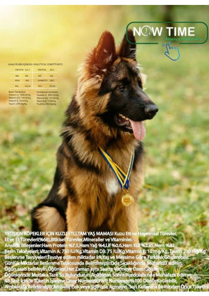 Kuzu Etli Natural Konserve Yetişkin Köpek Maması 6 Adet modelleri