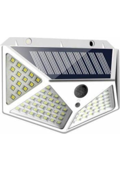 Güneş Enerjili Lamba LED Sokak Dış Ortam Solar Bahçe Aydınlatması Su Geçirmez Sensörlü (100 Led)