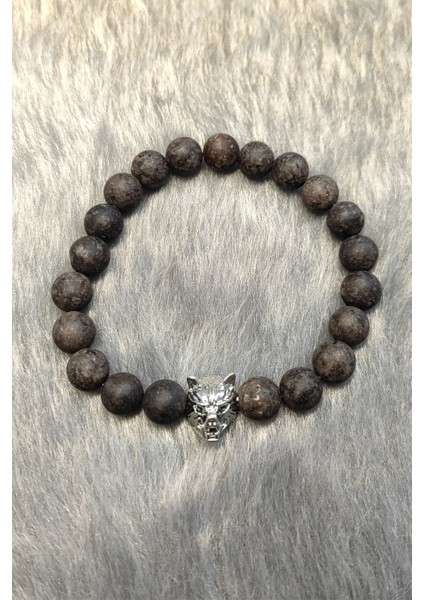 Lastikli Doğal Kahverengi Jasper Taşlı Erkek Bileklik EY40 fiyatları