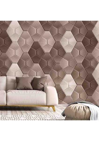 Duvar Kağıdı 3 Boyutlu Geometrik Mozaik Desenli Silinebilir Tekstil Duvar Kağıdı fiyatları