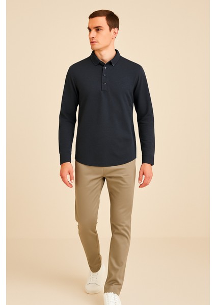 Erkek Yarım Pat Düğmeli Gömlek