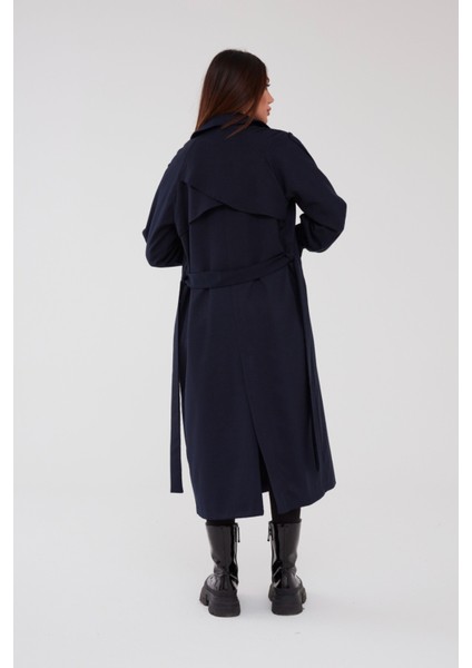 Şık Taş Rengi Düğmeli Trençkot – Rahat ve Modern Kesim modelleri