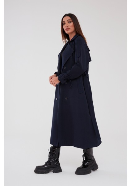 Şık Taş Rengi Düğmeli Trençkot – Rahat ve Modern Kesim fırsatları