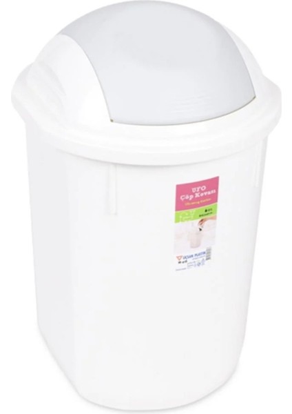 Üçsan Plastik Ufo 4 Litre Kapaklı Çöp Kovası 19X28 cm