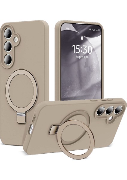 Samsung Galaxy A56 Uyumlu Içi Kadife Stand Olabilen Halka Yüzüklü Kılıf