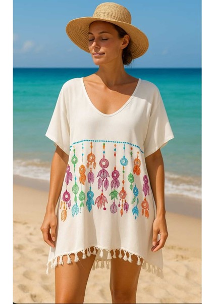 Plaj Ekbisesi Pamuk Viscon S&m Beden