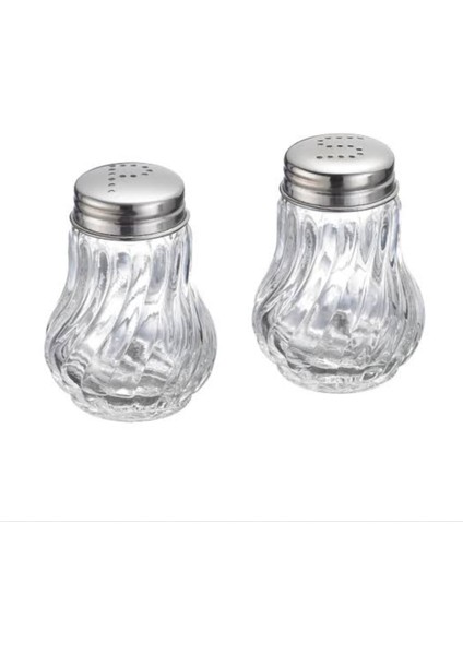 Şık Tasarımlı 2’li Cam Tuzluk Seti – Sofralarınıza Zarafet Katın
