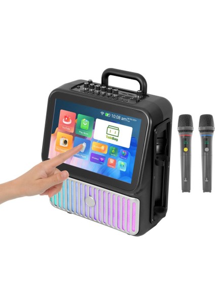 Dokunmatik Ekranlı Taşınabilir Hoparlör Sistemi Usb-Wifi-Kablosuz Mikrofon