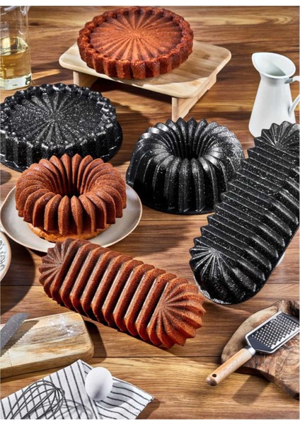 Granit Kaplama 3 Parça Siyah Kek & Turta Kalıbı Takımı - Yanmaz ve Yapışmaz Yüzey fiyatları