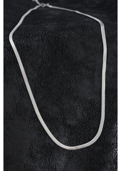 316L Çelik Klasik İtalyan Zincir Model Gümüş Renk Erkek Kolye - TJ-ERK1392