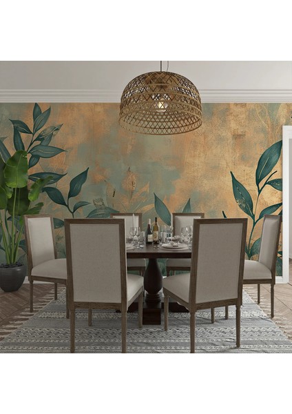 3D Tropikal Manzaralı Tek Parça Duvar Kağıdı -Isı ve Ses Yalıtımı Yırtılmaz