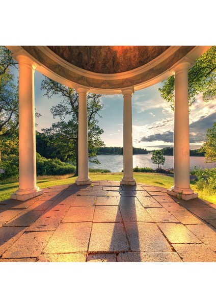 Gün Batımı Göl Desenli Isı ve Ses Yalıtımlı Sağlıklı Tekstil Duvar Kağıdı modelleri