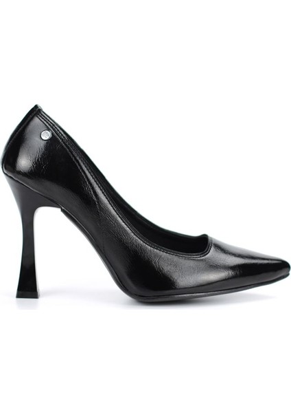 Odette Esnek Yumuşak Kaymaz Taban (10 Cm) Siyah Rugan Kadın Topuklu Ayakkabı modelleri