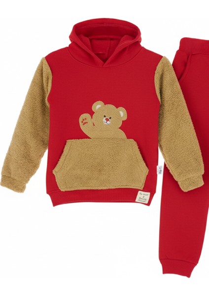 Erkek Çocuk Welsoft Kumaş 2'li Takım (Kapüşonlu Sweat+Polar Alt) 12377 fiyatları