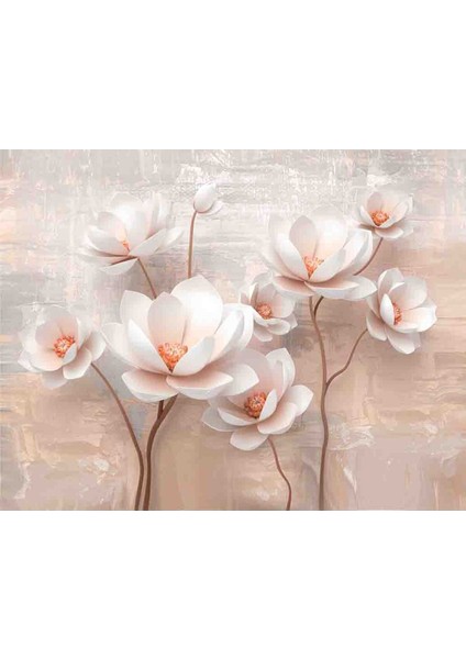 3 Boyutlu Çiçekler Desenli Silinebilir Sağlıklı Tekstil Duvar Kağıdı fiyatları