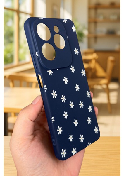 Infınıx Hot 40 Pro Uyumlu Mini Papatya Desenli Silikon Darbe Emici Klasik Korumalı Rubber Kılıf modelleri
