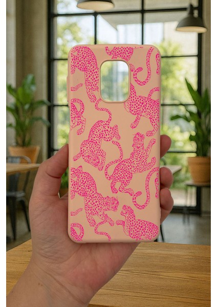Redmi Note 9 Pro/9s Uyumlu Pembe Leopar Desenli Silikon Darbe Emici Klasik Korumalı Rubber Kılıf fiyatları