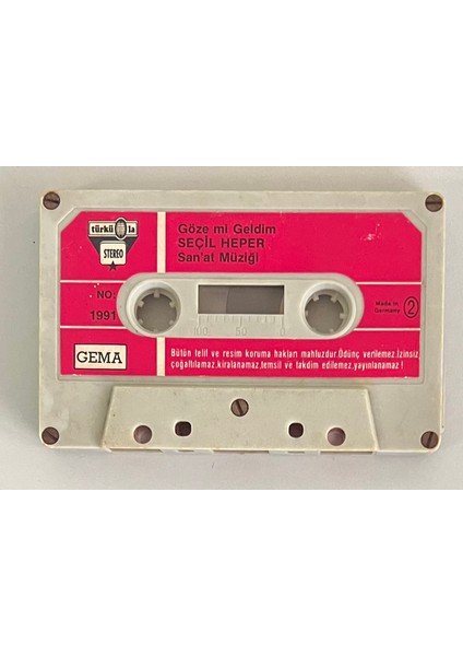 Seçil Heper Göze Mi Geldim Kaset (Kartonet Yoktur, Sadece Kasettir) (Orijinal Dönem Baskı Kaset)