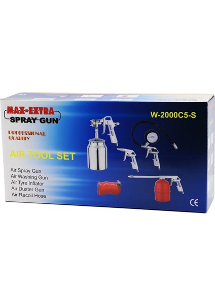 Hava Basma Alet Seti 4tabanca Boya Püskürtme- Yıkama- Şişirme- Temizleme-Kurutma (K95)