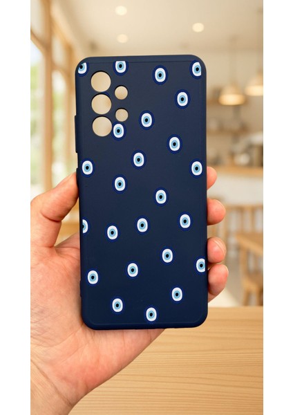 Samsung Galaxy A32-NAZAR Boncuk Desenli Silikon Darbe Emici Klasik Korumalı Rubber Kılıf fiyatları
