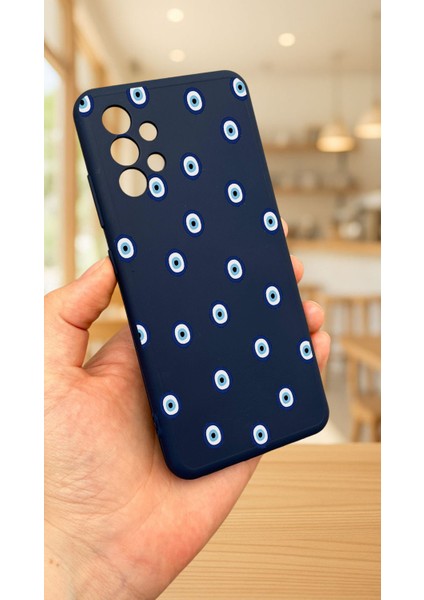 Samsung Galaxy A32-NAZAR Boncuk Desenli Silikon Darbe Emici Klasik Korumalı Rubber Kılıf modelleri