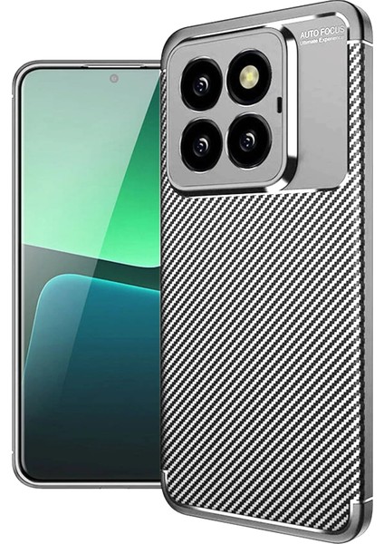 Mtxdpn Newface Xiaomi Mi 14T Pro Kılıf Auto Focus Karbon Kapak - Gri