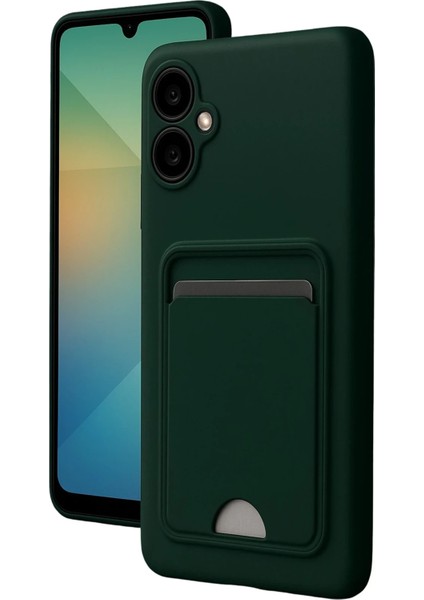 Mtxdpn Newface Samsung Galaxy A07 Kelvin Kartvizitli Silikon - Koyu Yeşil