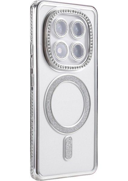 Yzlal Newface Xiaomi Redmi Note 14 Pro 5g Joke Simli Magneticsafe Kılıf - Gümüş modelleri