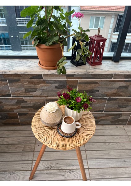 Rattan Bambu Tek Sehpa Yan Sehpa modelleri