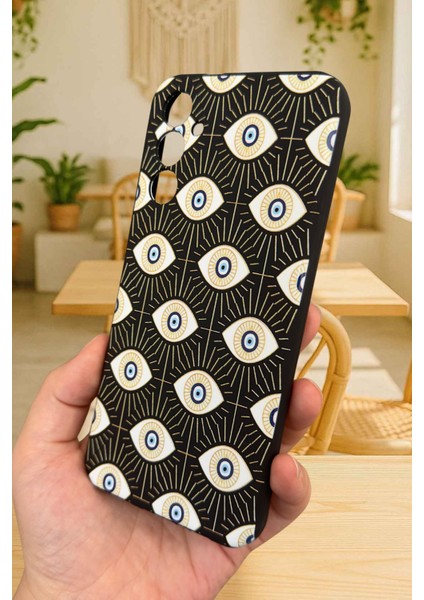 Samsung Galaxy A14 Uyumlu Evıl Eye Desenli Silikon Darbe Emici Klasik Korumalı Rubber Kılıf modelleri